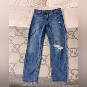 Joe's Jeans Women's Straight Leg Blue Distressed Jeans
